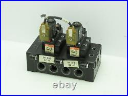 A239SS-120-A IR ARO Pneumatic Solenoid Air Control 2 Valve Manifold Block 1/2