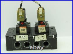 A239SS-120-A IR ARO Pneumatic Solenoid Air Control 2 Valve Manifold Block 1/2