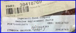 Genuine Ingersoll Rand 39418769 Brass 1/4NPT 0.0135 Outlet Orifice(B608)