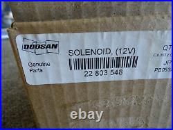 Genuine OEM Ingersol Rand Doosan DC Solenoid 22803548 12VDC, BRAND NEW