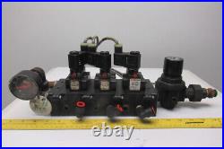 IR ARO A239SS-120-A Pneumatic Solenoid Air Control 3-Valve Manifold Block 120V