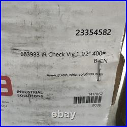 Ingersoll Rand, 683983 Check Valve, 1 1/2 400# B-CN for Air Compressors