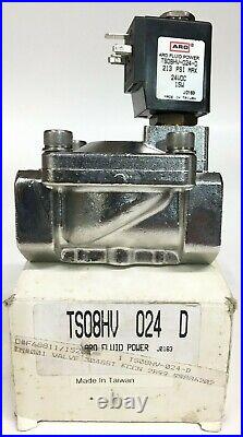 Ingersoll Rand ARO TS08HV-024-D Solenoid Valve 24VDC-Coil 304SS 2-WAY 1NPT NC