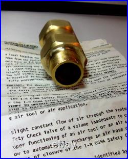 Ingersoll Rand I-R OSHA 35364397, Air Compressor safety check valve 160-185