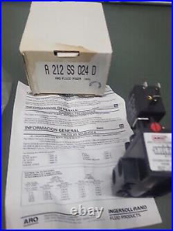 NIB Ingersoll Rand ARO A212SS-024-D Alpha Series 4-Way Solenoid-Actuated