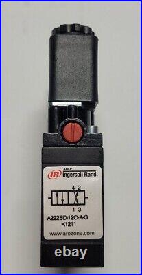 New Aro A222SD-120-A-G Solenoid Air Control Valve, 1/4in, 120Vac