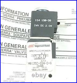 New Aro Ingersoll Rand M812sd-024-d-g Solenoid Valve 114 138-39, 24v Dc, 2.0w